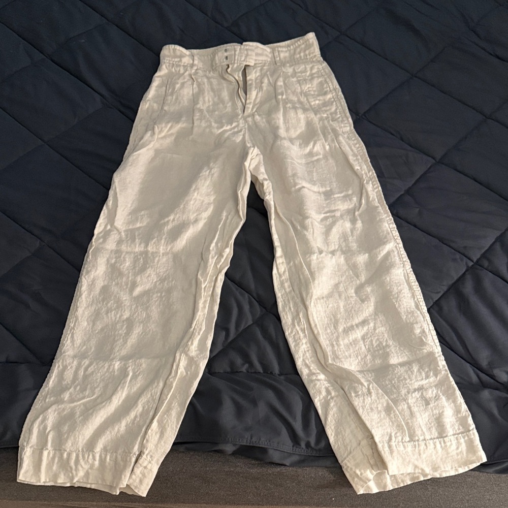Everlane Women's Off-White Linen Trousers